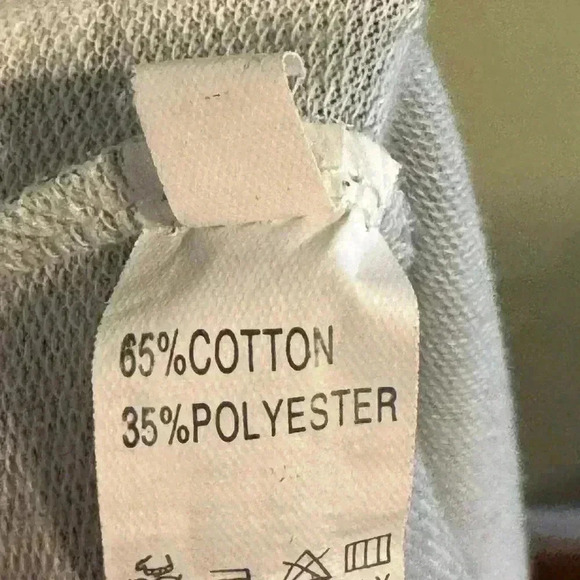 Hooded Sweatshirt ombré black and white with heart decoration- Size Large - Picture 2 of 4